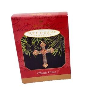 Hallmark 1997 Classic Cross Precious Metal Christmas Holiday Ornament NIB